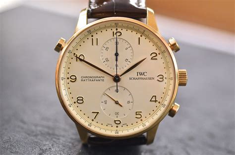 iwc portoghese automatico oro rosa|IWC PORTOGHESE CRONOGRAFO RATTRAPPANTE 41MM .